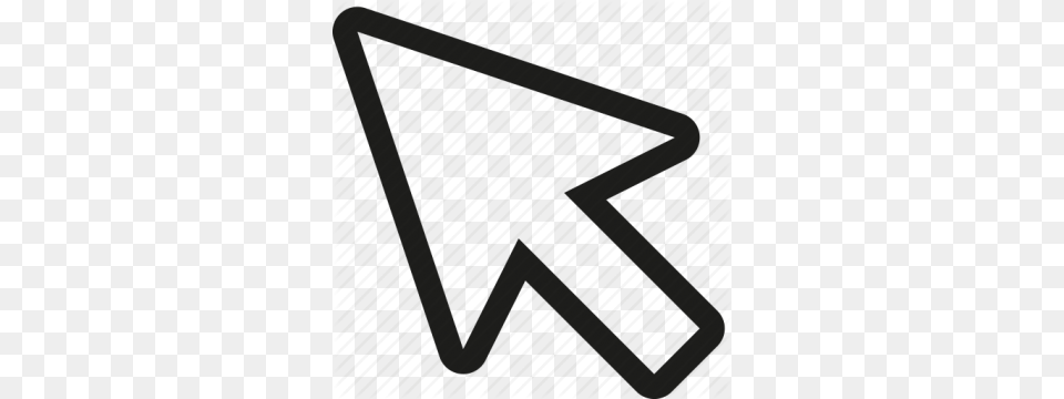 White Arrow White Icon Cursor Icon White, Triangle, Blackboard Png Image