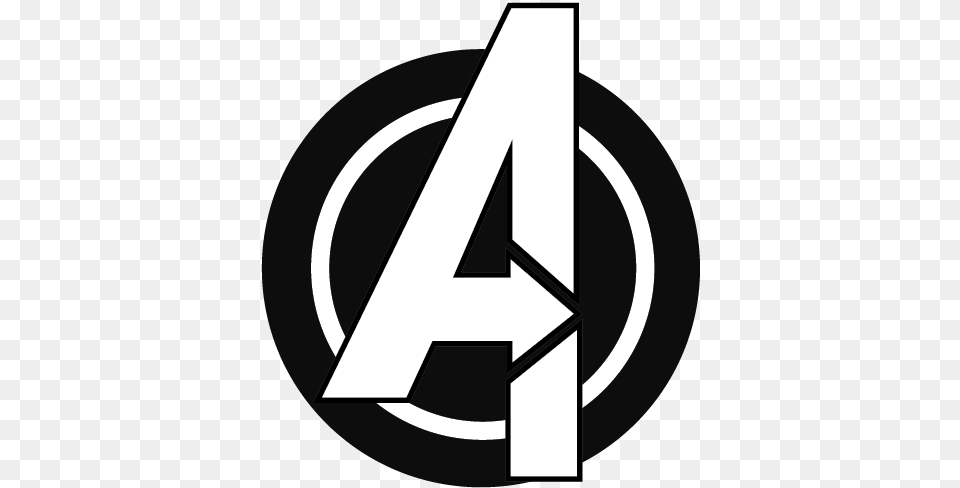 White Avengers Logo, Symbol, Text Free Png
