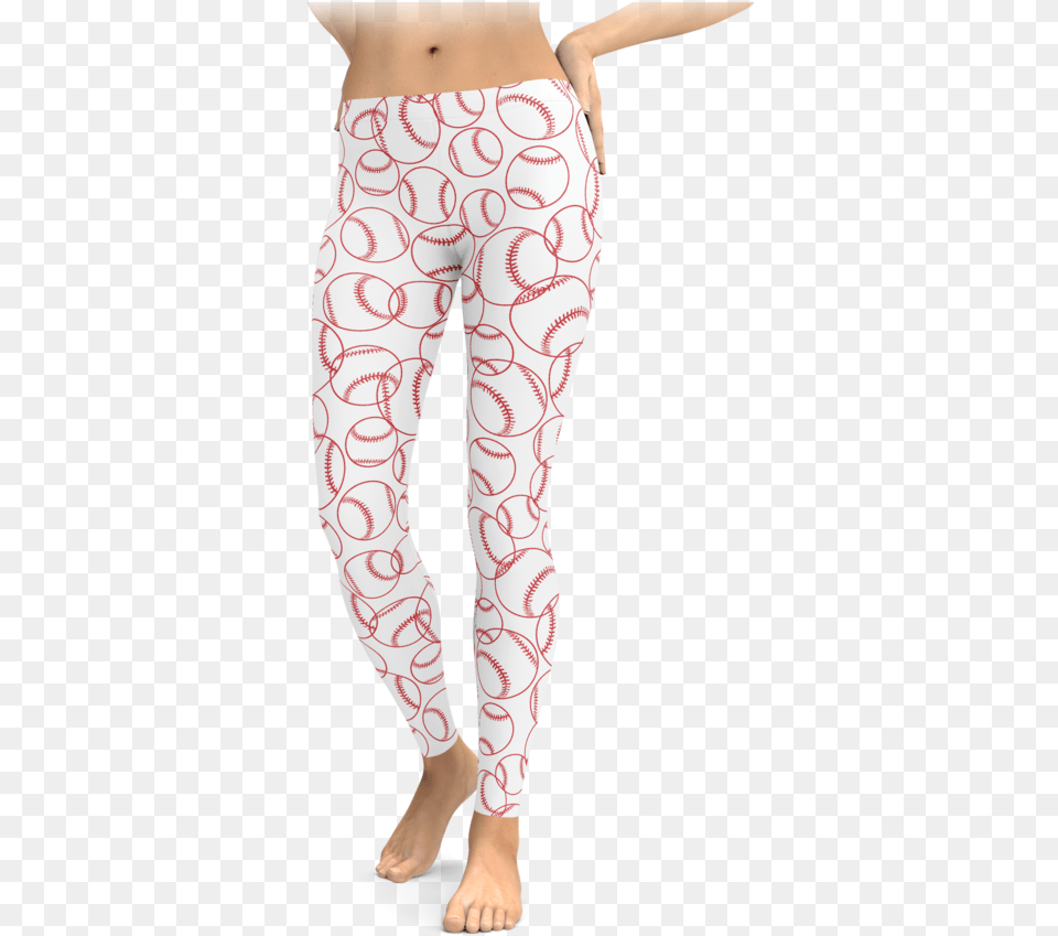 White Baseball Outline Leggings Leggings, Clothing, Hosiery, Tights, Pants Free Transparent Png