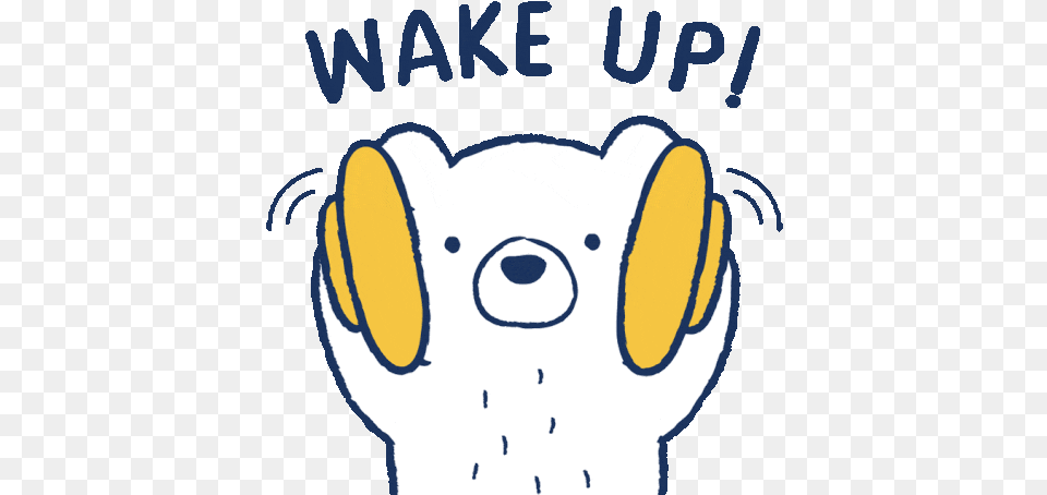 White Bear Sticker White Bear Wake Up Discover U0026 Share Gifs Dot, Baby, Person Png Image
