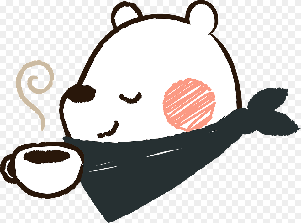 White Bear With Coffee Clipart, Baby, Person Free Transparent Png