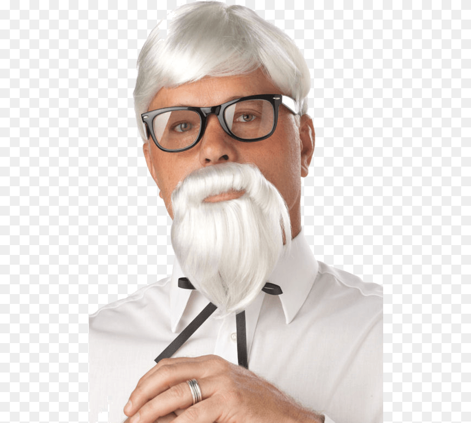 White Beard And Moustache, Accessories, Shirt, Person, Head Free Png Download
