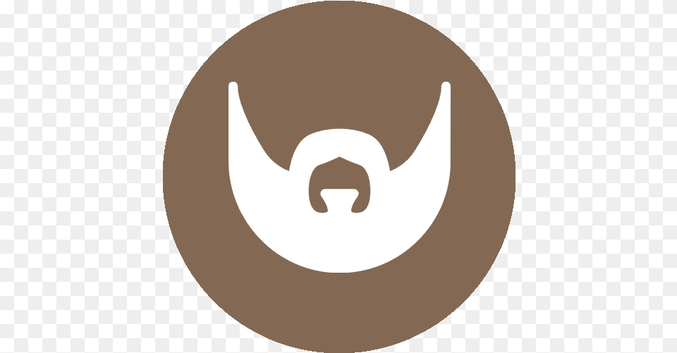 White Beard Icon With A Brown Background Black C, Face, Head, Person, Mustache Free Transparent Png