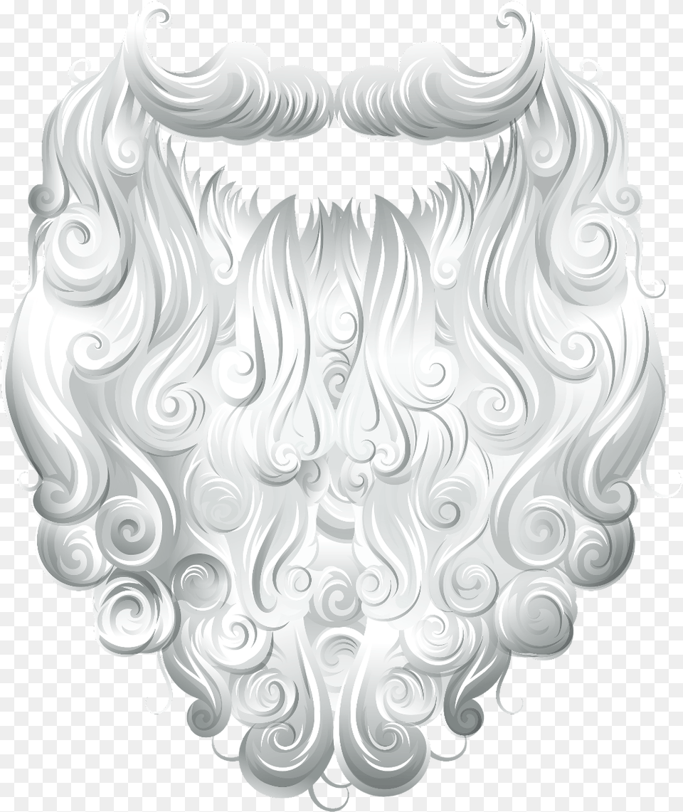 White Beard Santa Claus Beard Transparent, Chandelier, Lamp, Art, Pattern Png
