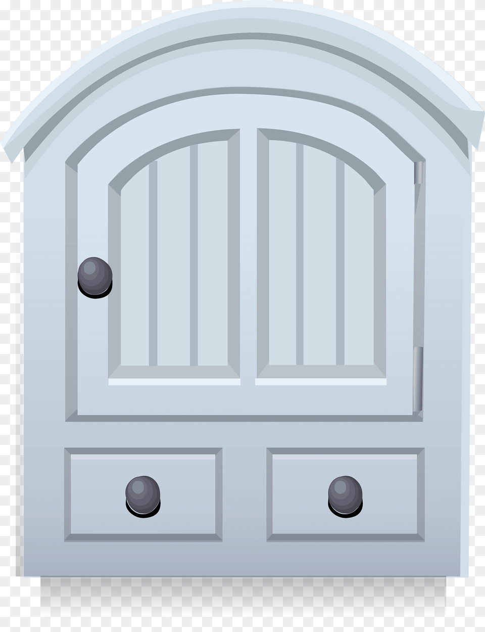 White Big Rounded Wardrobe Clipart, Furniture, Closet, Cupboard, Door Free Transparent Png