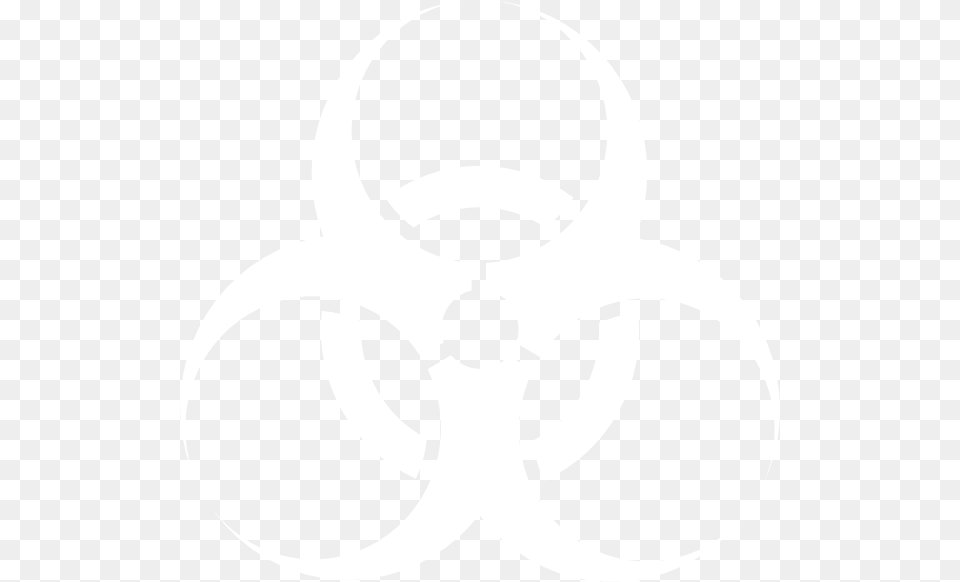 White Biohazard Symbol Transparent, Cutlery Free Png Download