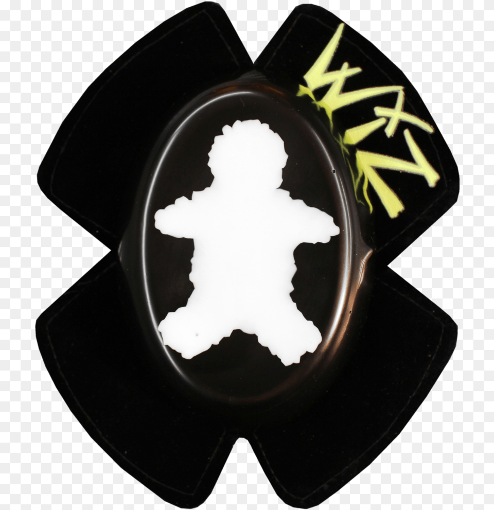 White Black Fat Man Knee Sliders Wiz Isle Of Man, Accessories, Food, Meal, Logo Png Image