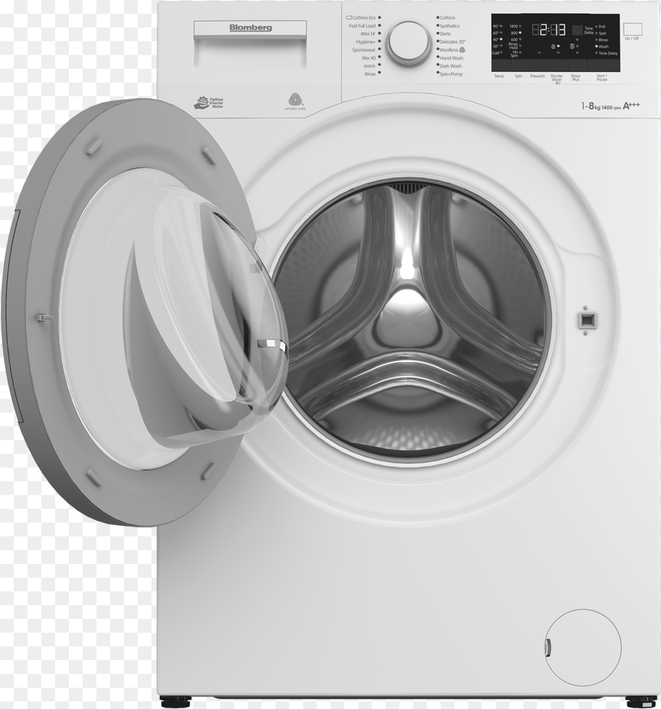 White Blomberg Appliance, Device, Electrical Device, Washer Free Png