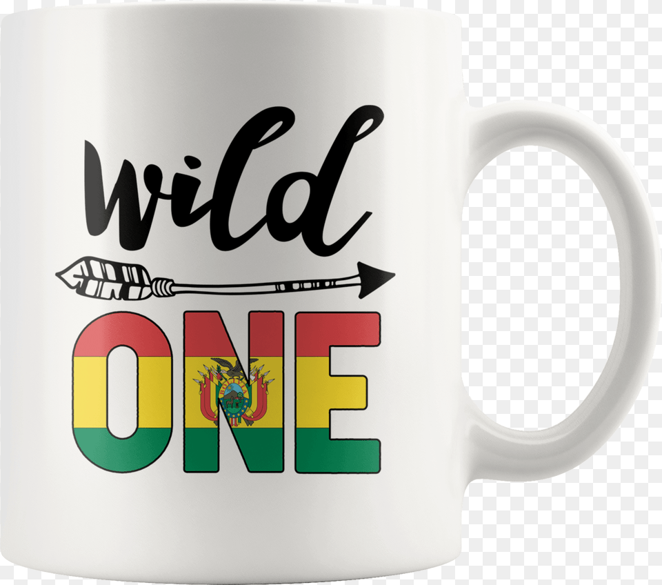 White Bolivia Wild One Birthday Outfit 1 Bolivian Flag, Cup, Beverage, Coffee, Coffee Cup Free Png Download