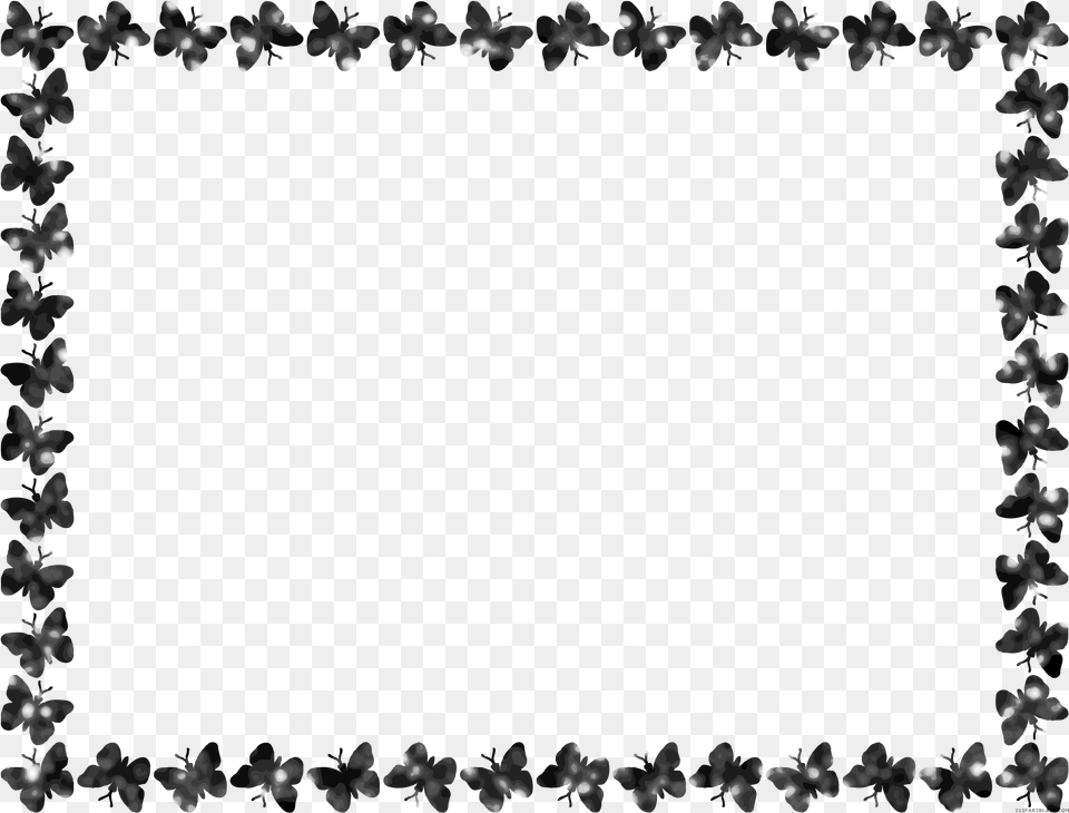 White Borders Butterfly Border Clipart Black And White, Accessories, Blackboard Free Transparent Png