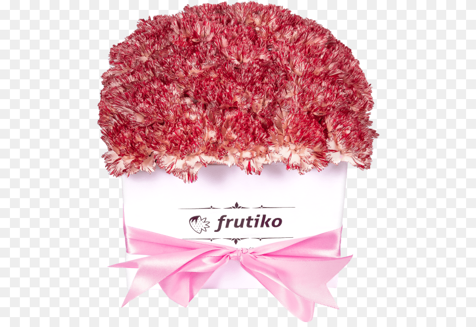 White Box Of Pink Carnations Artificial Flower, Carnation, Plant, Birthday Cake, Cake Png Image