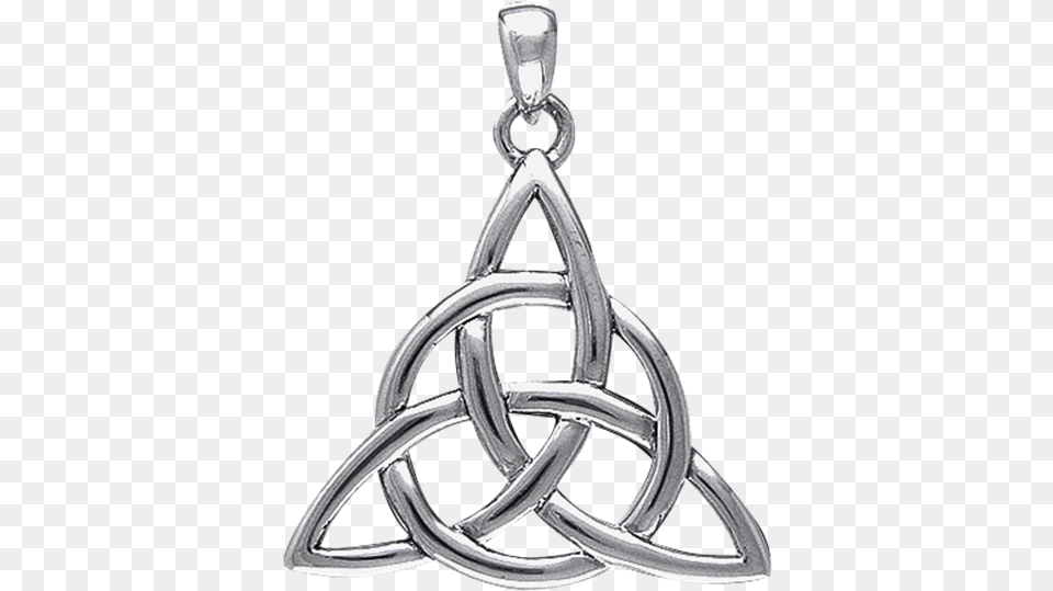 White Bronze Classic Triquetra Pendant Law, Accessories, Earring, Jewelry, Silver Free Png Download