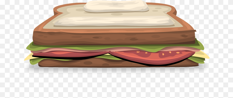 White Brown Sandwich Fantasy Bed Clipart, Food Free Transparent Png