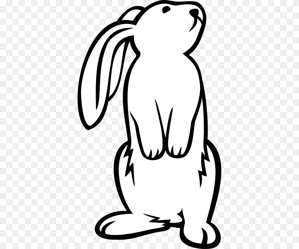 White Bunny, Stencil, Animal, Mammal, Rodent Png