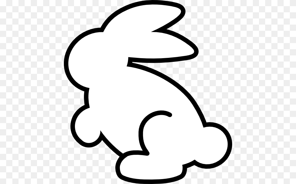 White Bunny Clip Art, Animal, Mammal, Rabbit, Stencil Free Png