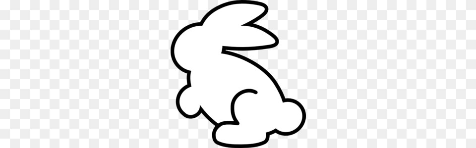 White Bunny Clip Art, Silhouette, Stencil, Animal, Mammal Png