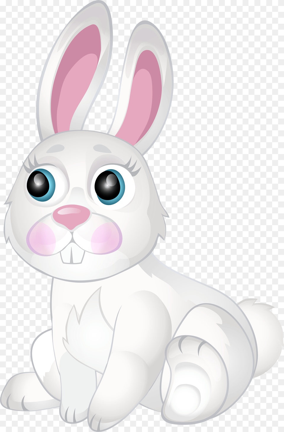 White Bunny Transparent Clip Art Image Gallery White White Bunny Cartoon Transparent, Animal, Mammal, Rabbit, Disk Free Png