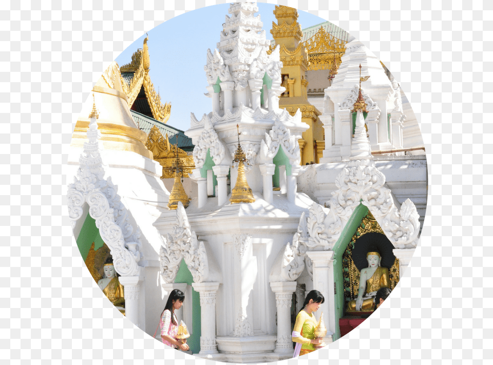 White Burmese Temple Shrine, Photography, Architecture, Building, Adult Free Png