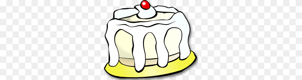 White Cake Clip Art, Cream, Dessert, Food, Icing Free Transparent Png