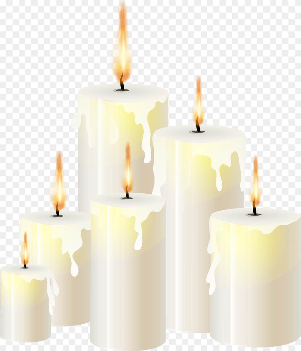 White Candles Clip Art Free Transparent Png