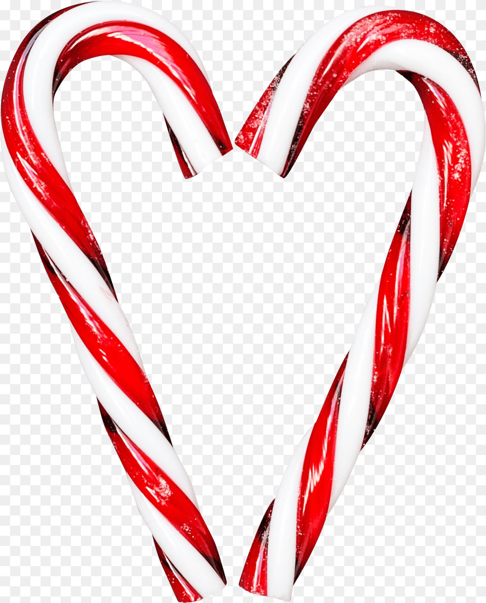 White Candy Canes Form Heart Candy Cane Heart, Food, Sweets, Appliance, Blow Dryer Free Png Download