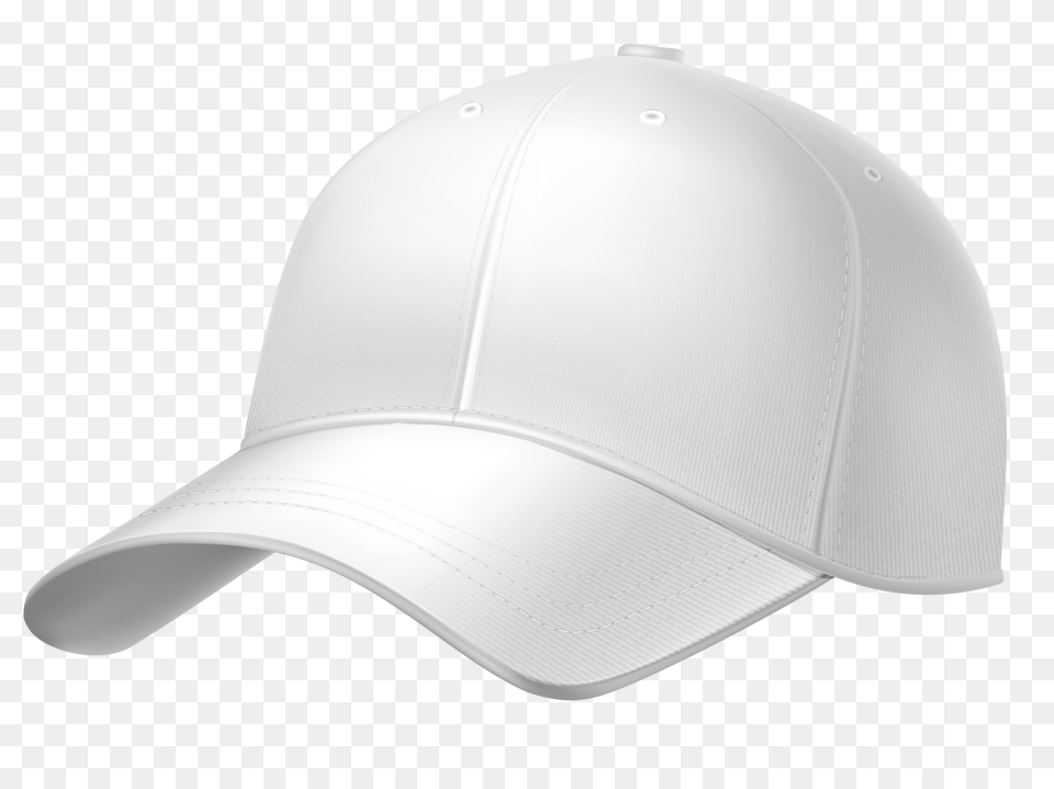 White Cap White Baseball Cap, Baseball Cap, Clothing, Hat, Hardhat Png Image