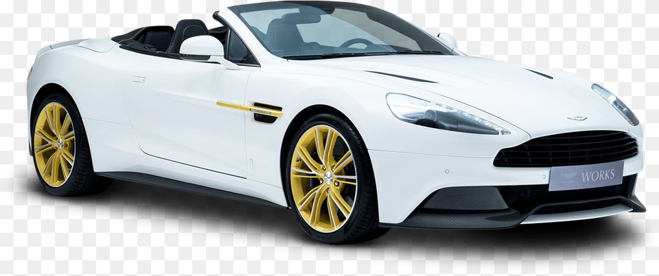 White Car Banner Library Aston Martin Car, Wheel, Vehicle, Transportation, Machine Png Image