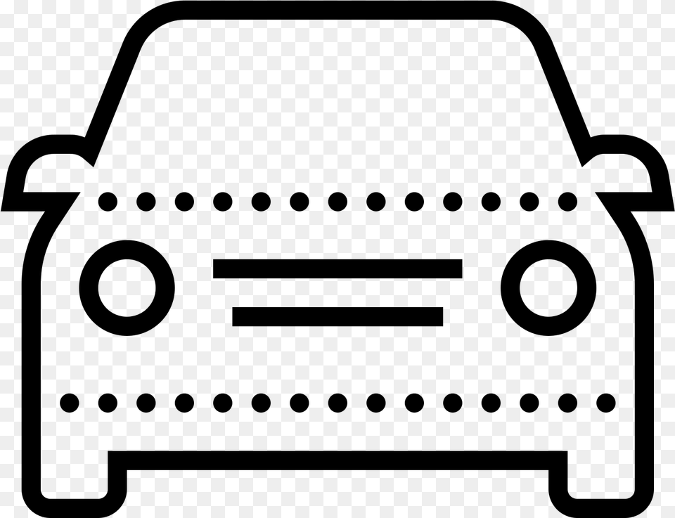 White Car Icon, Gray Png