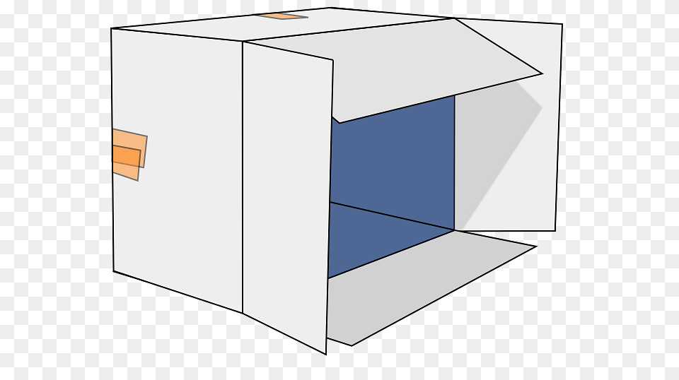 White Cardboard Box On Its Side, Furniture, Carton Free Png