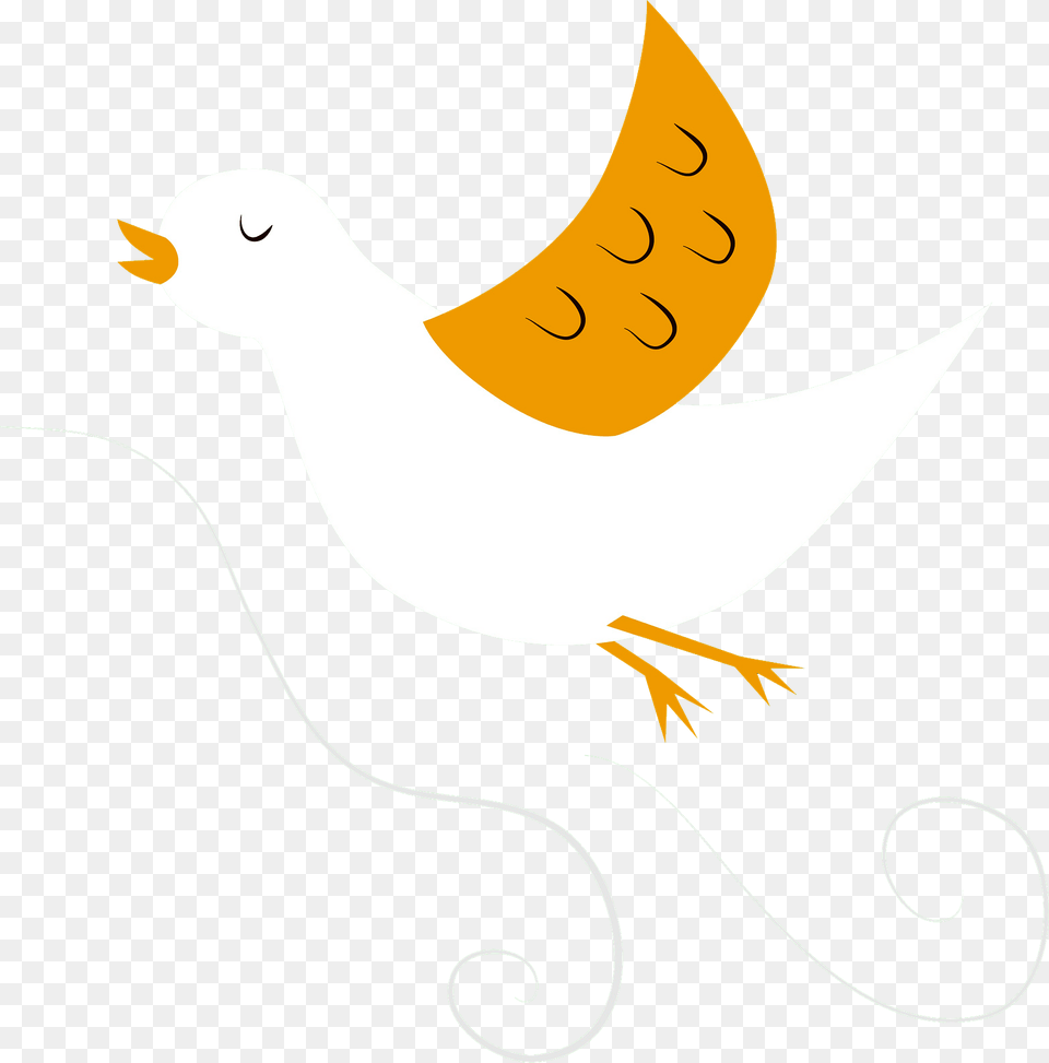White Cartoon Bird Clipart, Animal, Beak, Art, Graphics Free Png Download