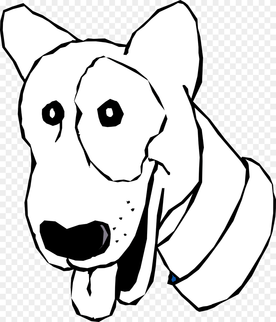 White Cartoon Dog, Stencil, Face, Head, Person Free Transparent Png