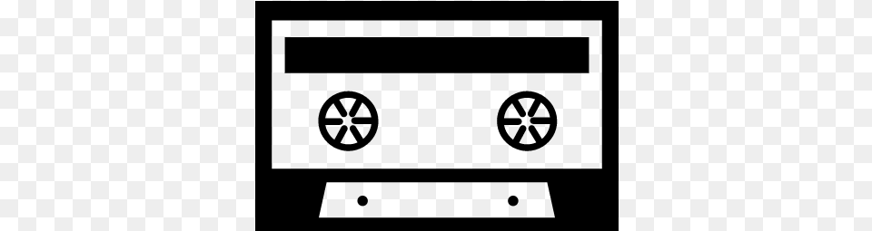 White Cassette Tape With Black Details Vector Cassette Blanco Y Negro, Gray Png