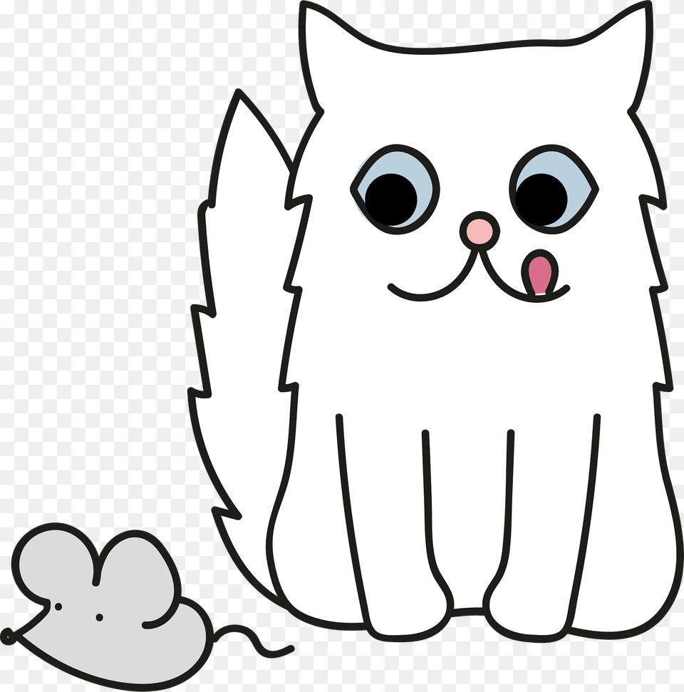 White Cat Eying A Mouse Clipart, Animal, Kangaroo, Mammal Png