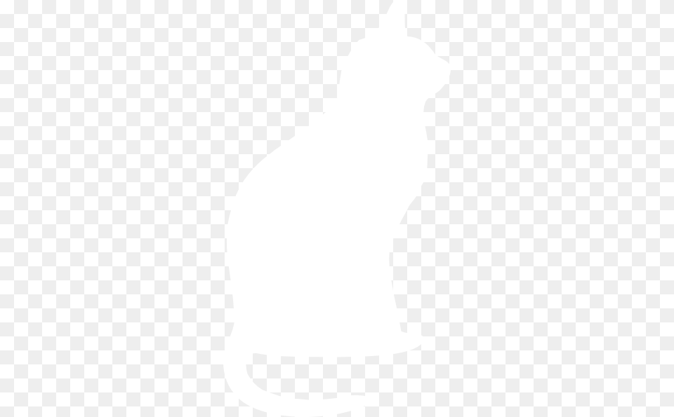 White Cat Silhouette Hi 0 White Silhouette Of A Cat, Cutlery Png Image