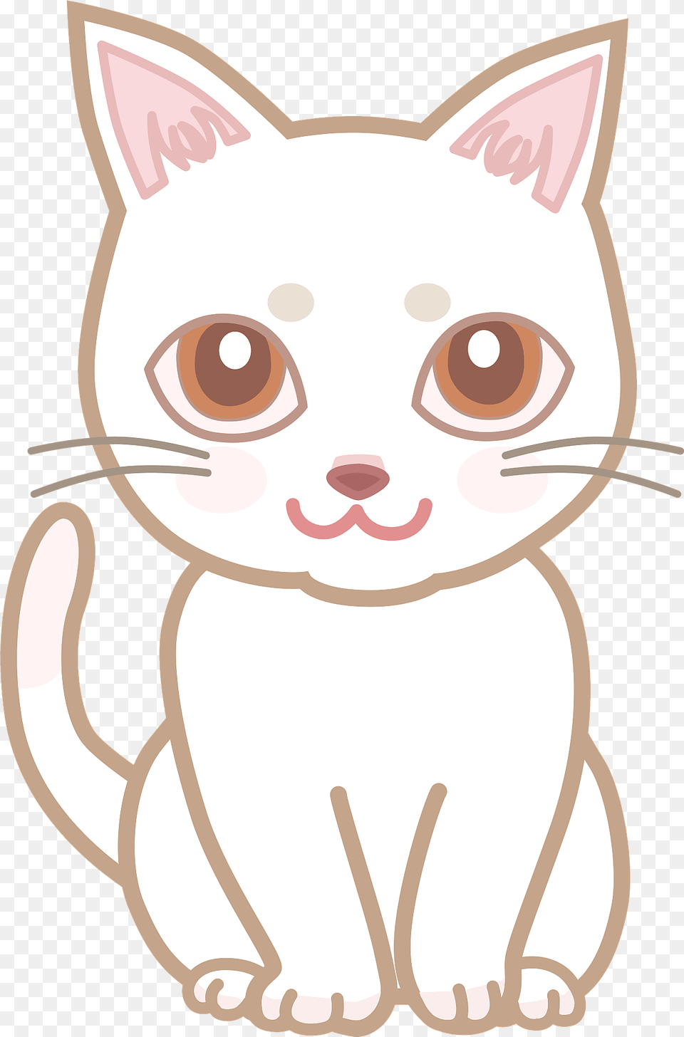 White Cat With Big Eyes Clipart, Animal, Mammal, Pet, Fish Png