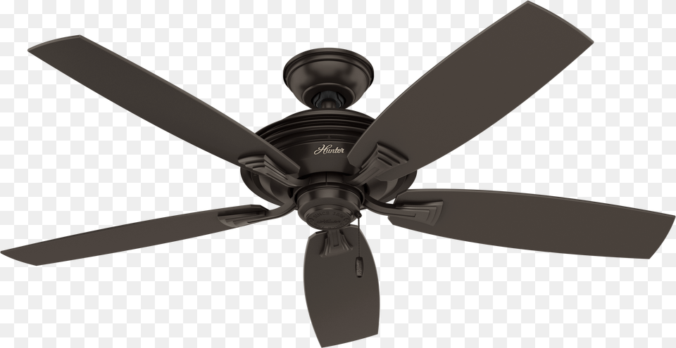 White Ceiling Fan Without Light Kit, Appliance, Ceiling Fan, Device, Electrical Device Png Image