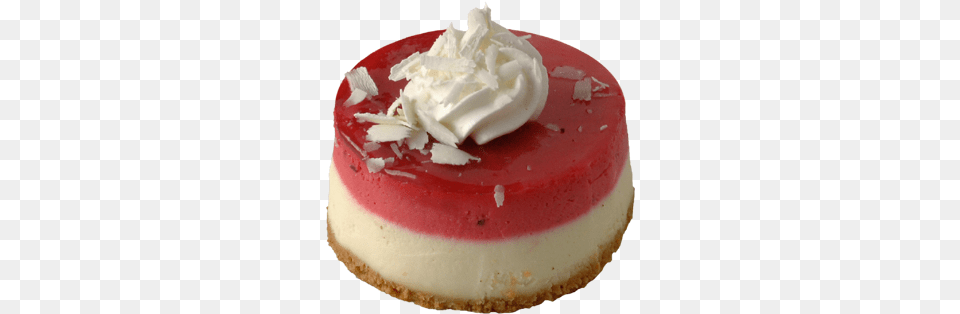 White Chocolate Raspberry Cheesecake Mini Cheese Cake Transparent, Birthday Cake, Cream, Dessert, Food Free Png Download