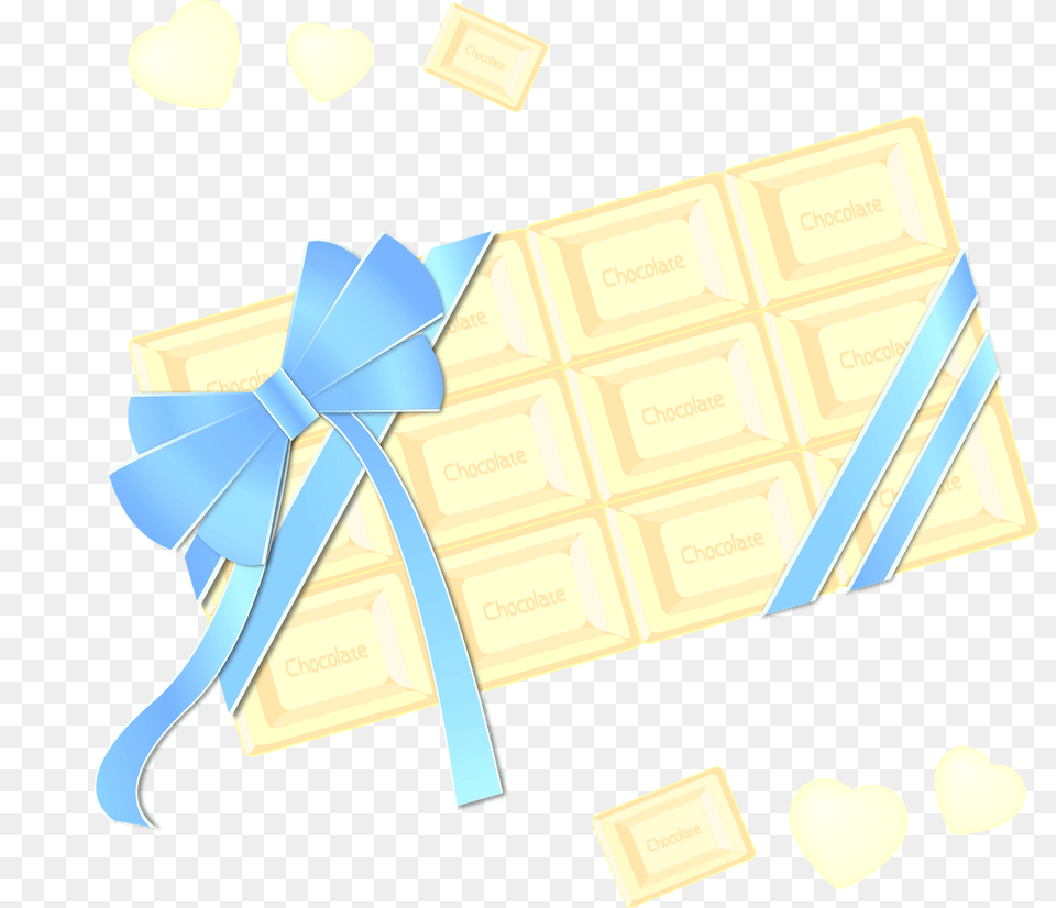 White Chocolate With Blue Ribbon Bow Clipart, Gift Free Png Download