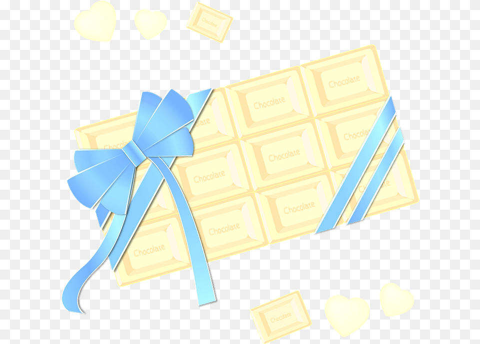 White Chocolate With Blue Ribbon Bow Clipart Packet, Gift Free Transparent Png