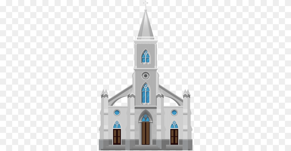 White Christian Church Clipart Cathedral Middle Ages Cartoon, Architecture, Building, Clock Tower, Spire Png Image