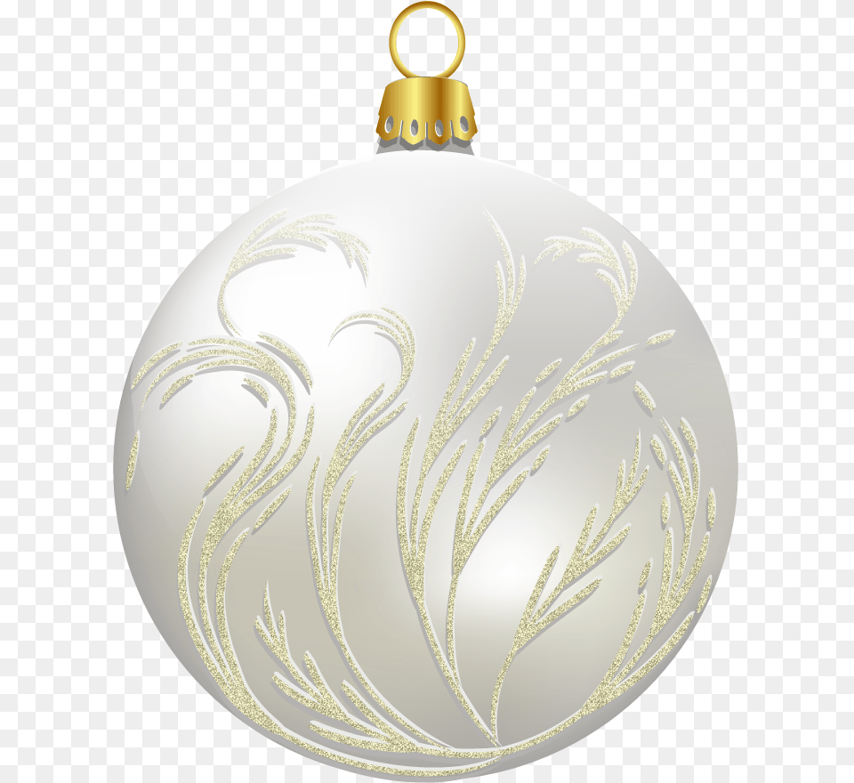 White Christmas Balls, Accessories, Chandelier, Lamp, Gold Free Png Download