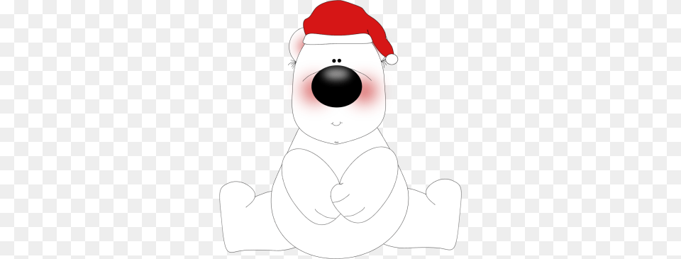 White Christmas Bear Clip Art Christmas Polar Bear Clipart, Nature, Outdoors, Snow, Snowman Png Image
