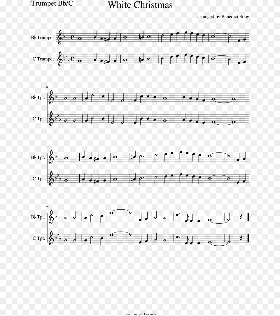 White Christmas Sheet Music Composed By Arranged By Ll Go Where You Want Me, Gray Png Image