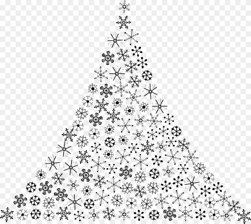 White Christmas Tree, Gray Free Png