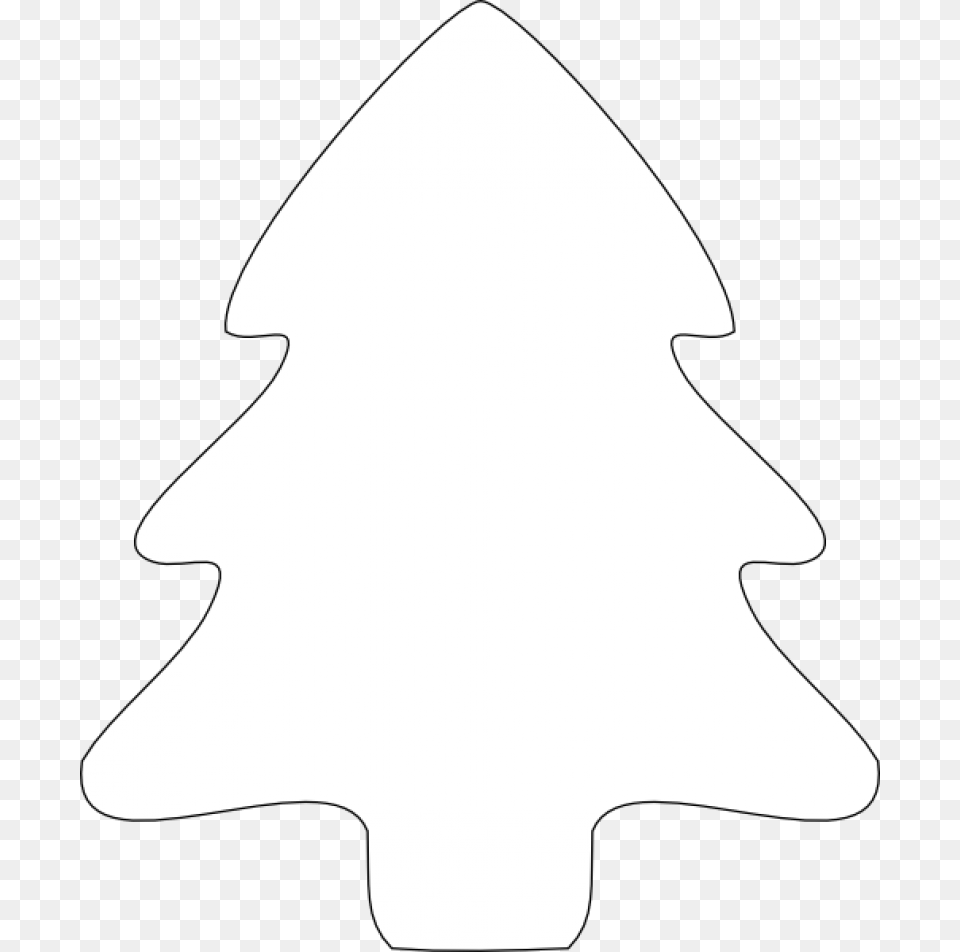 White Christmas Tree Clipart, Silhouette, Stencil, Animal, Arrow Png Image