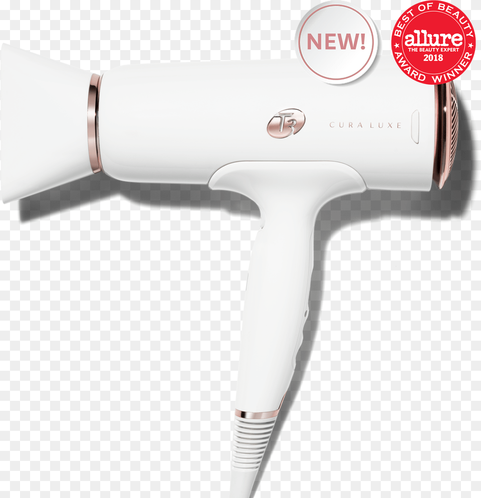 White Chrome Cura Hair Dryer, Appliance, Blow Dryer, Device, Electrical Device Png
