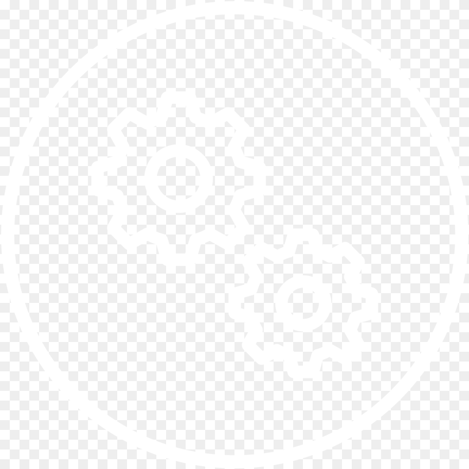 White Circle Gears 01 Gears In Black Circle Machine, Gear Free Transparent Png