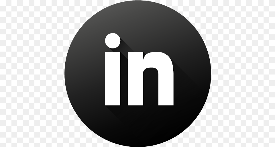 White Circle High Quality Linkedin Long Logo, Text Png