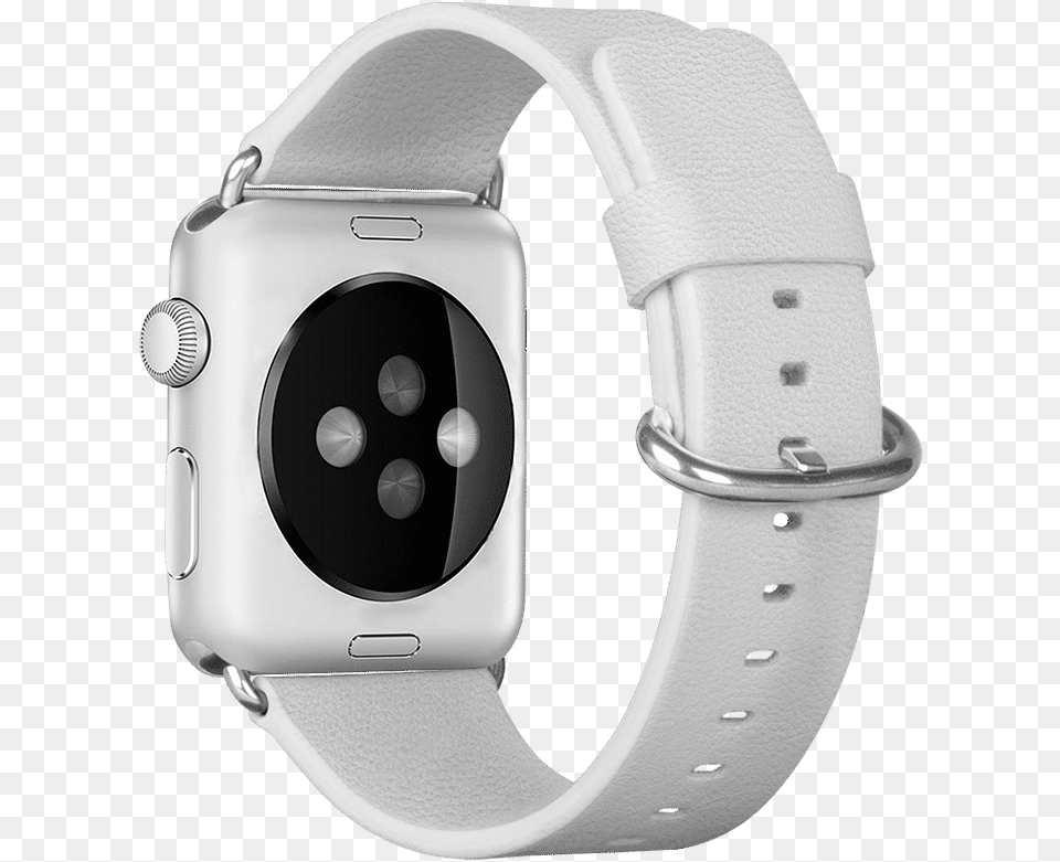 White Classic Leather Strap For Apple Watch 4244mm Buy Band For Apple Watch Pink, Wristwatch, Arm, Body Part, Person Png Image
