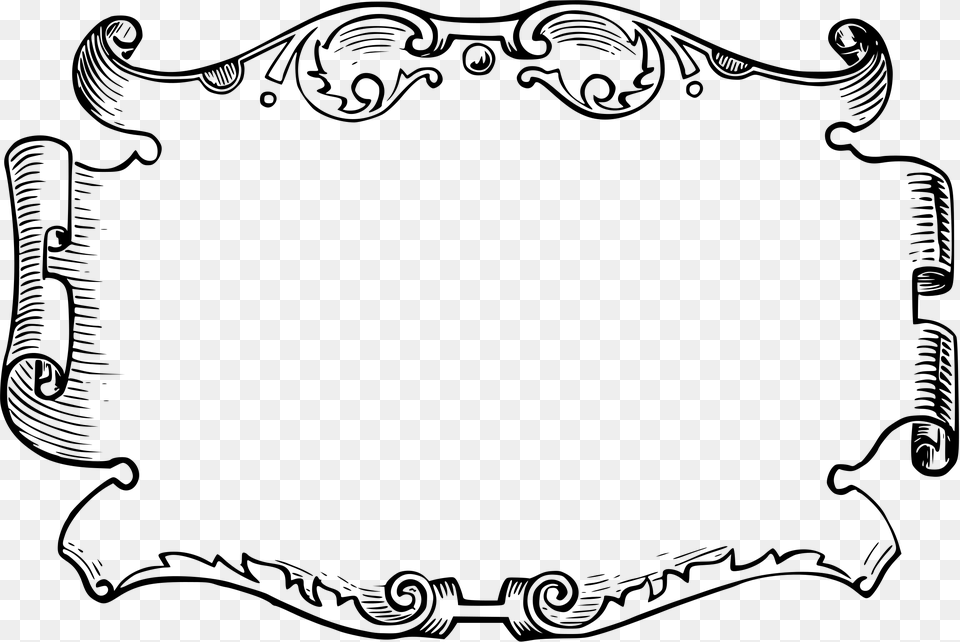 White Clipart Frame Pergamino Blanco Y Negro, Gray Free Transparent Png